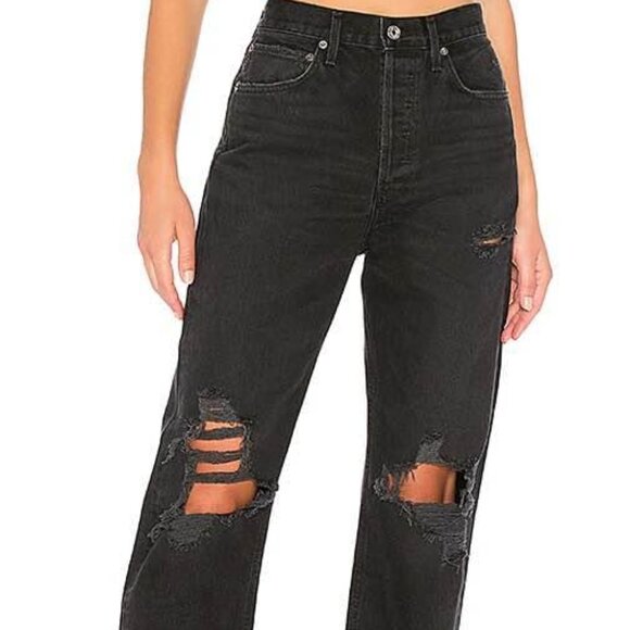 AGOLDE ‘90s High-Rise Loose Fit Jean - Audio (black) - 27 - Picture 1 of 5